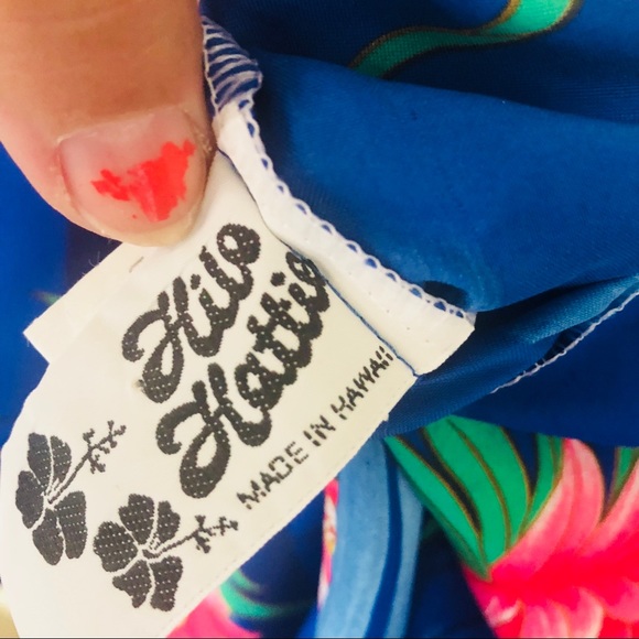 Vtg. His/Hers Hawaiian Shirt/Dress HILO HATTIE L - Picture 5 of 8